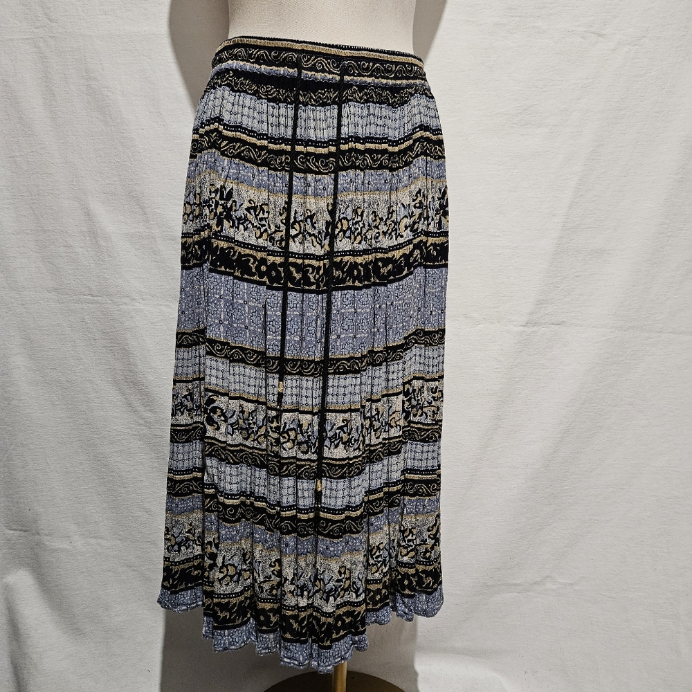 Sag Harbor Blue Midi Skirt Sz M